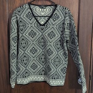 Max Mara Weekend Italian Wool High Quality Black & White Sweater Med